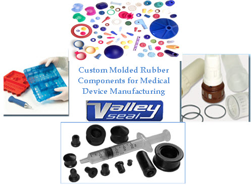 medical devices that utilize custom molded rubber components